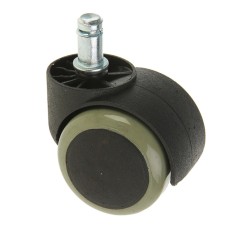 Furniture wheel, d = 50 mm, with a pin 11x22 mm, with a soft move, without a brake