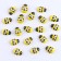A set of decorative stickers "Bees" 20 pcs 2.5 × 1.8 cm