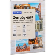 Photo paper for jet print A4, 100 sheets OfficeSpace, 90 g/m2, one -sided, matte