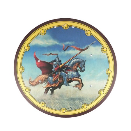 Wooden round shield "Horseman with a spear"-2