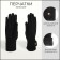 Gloves are female, dimensionless, without insulation, black color