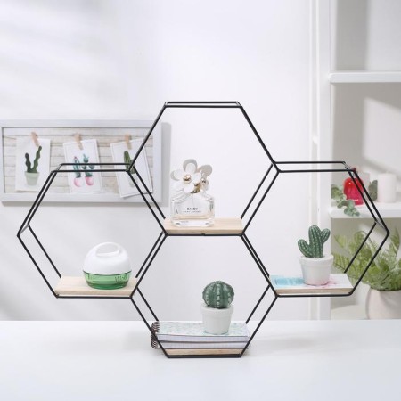 2-tier shelf of the loft, 41 × 59 × 9.5 cm, black color-3