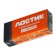 Eraser is rectangular black, in a paper holder (barcode on a piece)