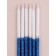 Candles for the cake "Brilliant radiance", 6 pcs, white with blue