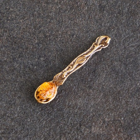 Koshelleka souvenir "Spoon of Zareklushka", with natural amber-2