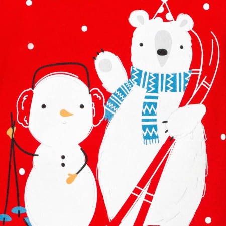 Body with DL. Sleeve Kroshka I "Happy Winter", height 74-80 cm, red-3