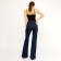 Women's jeans with Minaku arrow, dark blue color, size 42