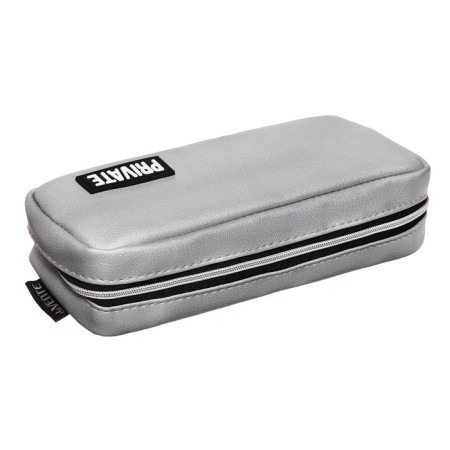 Penal is soft, 1 compartment, 90 x 210 x 50 mm, voluminous, Devente Private, artificial leather, gray 7025341-3