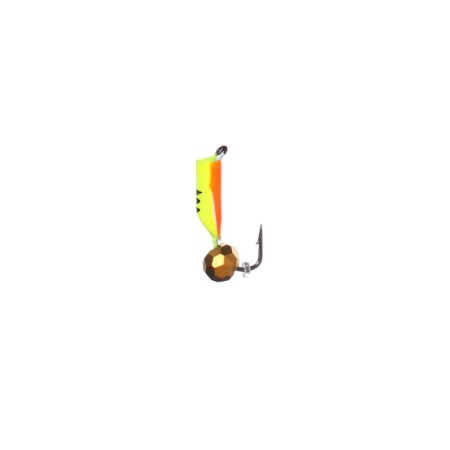 Mormyshka column lime, orange abdomen + ball Grand Golden, weight 0.3 g-1