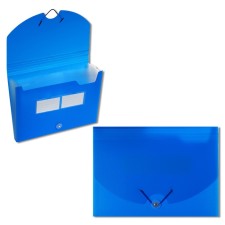 A4 elastic band, 12 departments, blue