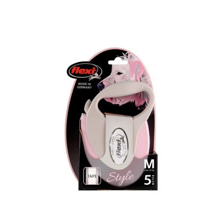 Roulette Flexi Safari M (up to 25 kg) 5 m cable, pink-1
