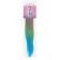 SIM-BRAIDS Kanecalon is three-color, corrugated, 65 cm, 90 grams, blue/green/pink (#FR-24)