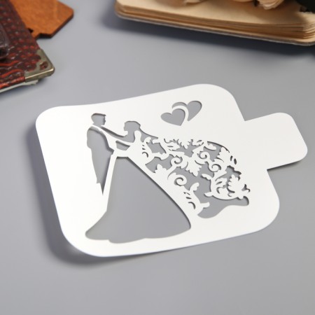 Plastic stencil "steam" 9x9 cm-1