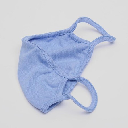 Reusable face mask of 100 % cotton, 2-layer, blue, 19 x 13 cm-1