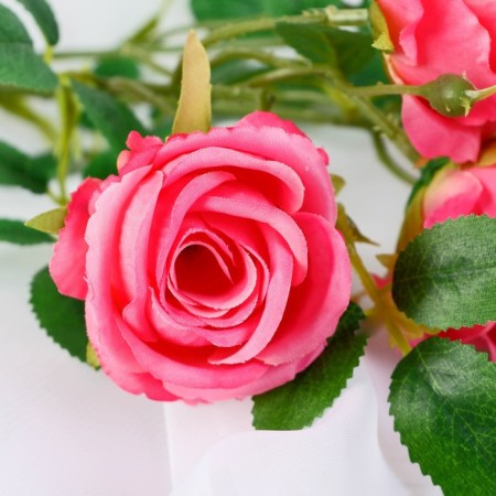 Artificial flowers "Septima Rose" 5x65 cm, bright pink-1