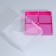 Confectionery box for mousse cakes "Pink", 17.8 x 17.8 x 6.5 cm