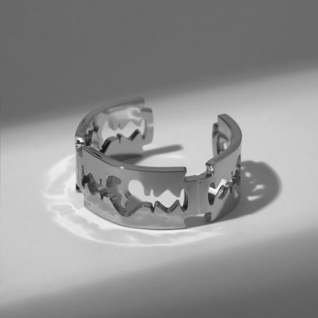 Ring "blade", silver color, dimensionless-2
