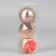 Set of balls plastic D-6 cm, 3 pcs "Northern Lights" of the edge, gold