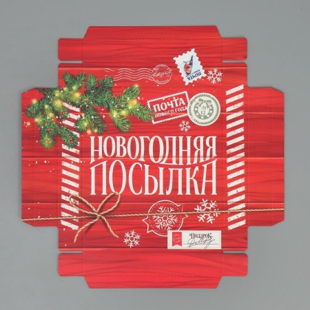 Box the team "New Year's package", 17 x 17 x 7 cm, New Year-6