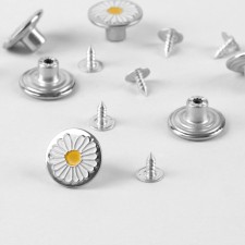 A set of denim buttons 