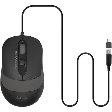 Mouse A4Tech FSTYLER FM10ST Gray/Black Optical (1600DPI) Silent usb for a laptop (3but) 102939-7