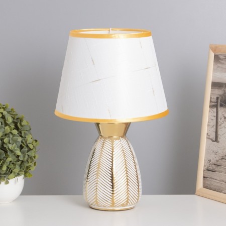 Paula table "Paula" 1x40W E14 white/gold 22x22x36cm