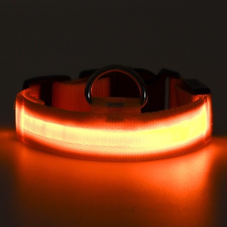 Collar with backlight size S, Osh 35-43 x 2.5 cm, 3 glow modes yellow-10