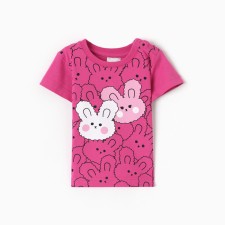 T -shirt for a girl, color fuchsia, height 92 cm