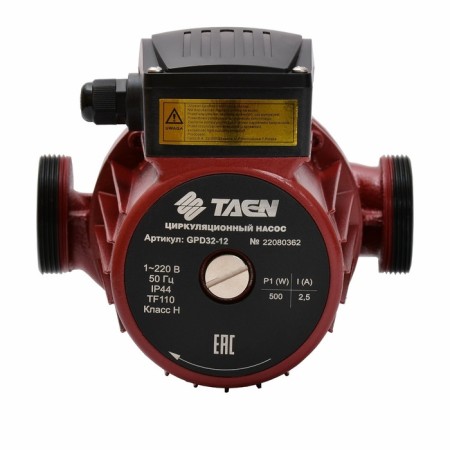 Circulation pump Taen GPD32-12, 500 W, 167 l/min, pressure 12.5 m, DU 32