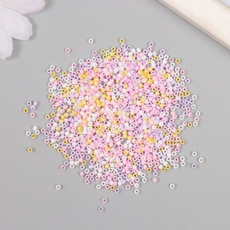 Glass beads 11/0 "Matte. Melange Makarun" 10 g
