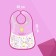 Badion for feeding "Our Princess" waterproof on Velcro, with a pocket