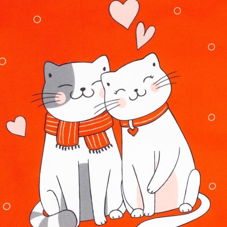 Ethel track Cat’s Love 40*146 cm, 100% cotton, sarzha 190 g/m2-5