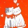 Ethel track Cat’s Love 40*146 cm, 100% cotton, sarzha 190 g/m2