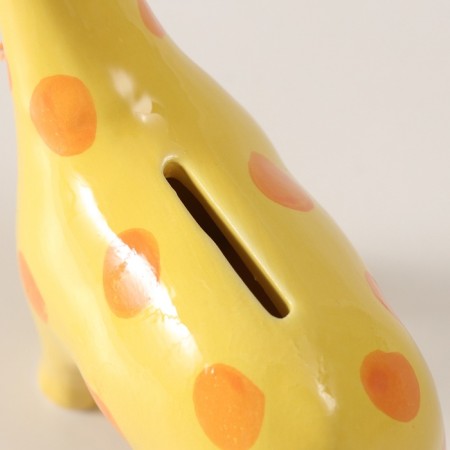 Pig a piggy bank Ceramics "Girafic with fluffy mane" 5.7x13.8x20.5 cm-4