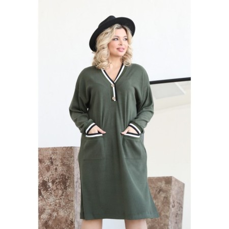 Women's dress, size 56, khaki color-15