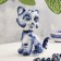 Souvenir "cat", sedentary, tail pipe, gzhel