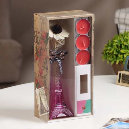Set of gift "Paris" (diffuser and candles) strawberries, "wealth of aroma"-5