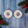 Jewelry decoration "Bright Donut" (set 2 pcs) 9x8 cm, silver