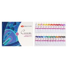 Acrylic paint in a tube, set 24 colors x 10 ml, ZHK 