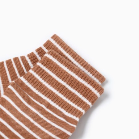 Women's socks, coffee color with a white strip, size 36-40-1