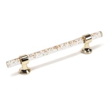 Cappio PK106 bracket handle, m/o 128 mm, d = 12 mm, plastic, color transparent-gold/gold