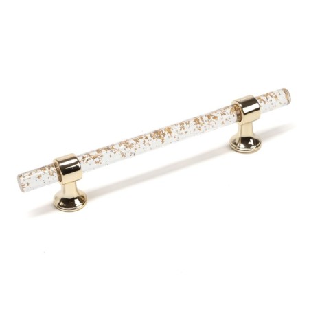 Cappio PK106 bracket handle, m/o 128 mm, d = 12 mm, plastic, color transparent-gold/gold