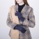 Gloves are female, dimensionless, without insulation, blue color