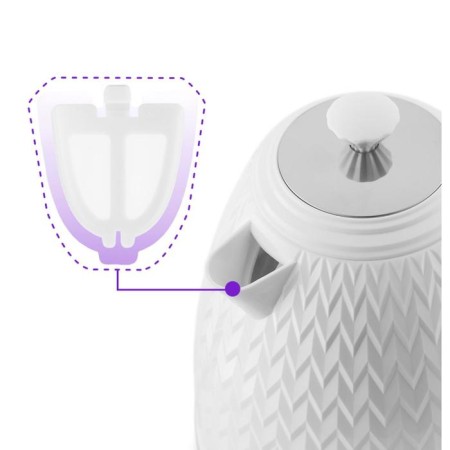 Electric kettle KitFort KT-681, plastic, 1.7 l, 2200 watts, auto shutdown, white-2