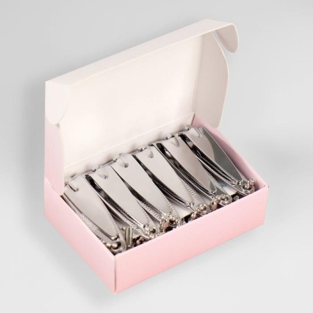 Kusachki-cannips are manicure, with a file, 5.5 cm, packing 12 pcs in a box, silver color-4