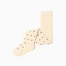 Children's tights for girls, milk color, height 80-86 cm