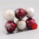 Set of balls plastic D-8 cm, 6 pcs "night" elite pattern, burgundy gold