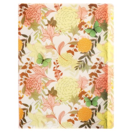 Folder with 30 Calligrata "Flowers" A4, plastic, 400 μm, mix-12
