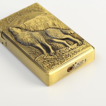 Gas lighter "Wolf", Piezo, 5.5 x 3.5 cm-3