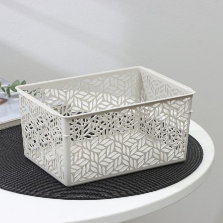 Basket for storage without lid Linden, 3.2 l, 23 × 16 × 11 cm, color light gray